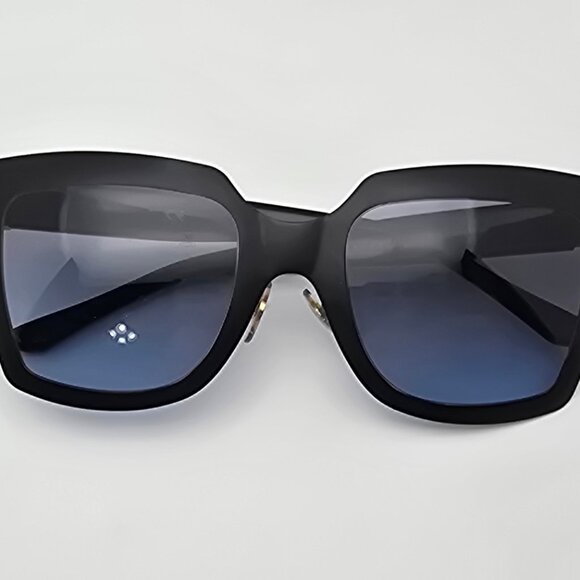 Tory Burch TY6053 30798F Matte Black Frame Blue Gradient Lens Cat Eye Sunglasses main image 6